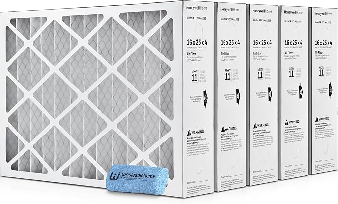16x25x4 Air Filter Replacement MERV 11, FC100A1029 Pleated HVAC AC Furnace by Wholesalehome