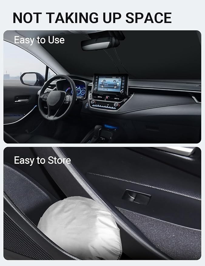 Proadsy 2026 Upgrade Windshield Sun Shade Custom Fit Toyota Corolla 2019-2025 - Image 9
