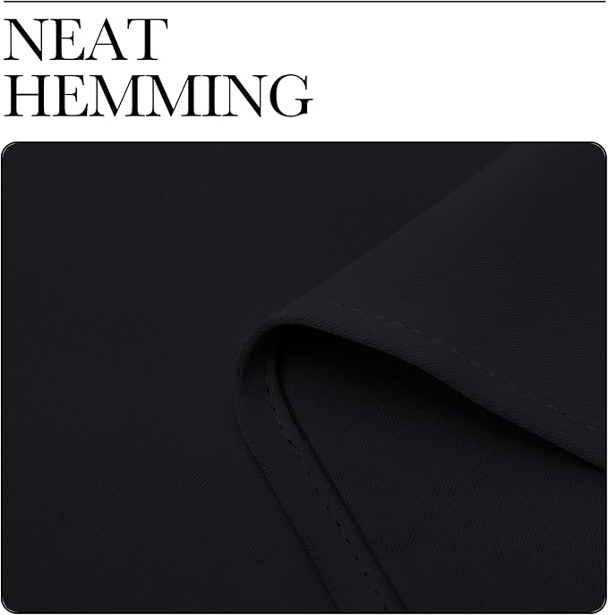 NICETOWN Black Blackout Curtain Blinds - Solid Thermal Insulated Window Treatment Blackout Drapes for Bedroom (2 Panels, 52 inches Wide by 72 inches Long)
