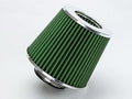 GREEN Inlet Cold Air Intake Cone Replacement Performance Washable Clamp-On Dry by RtunesRacing