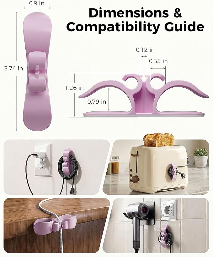 6PCS Cord Organizer for Appliances, Upgraded Kitchen Appliance Cord Organizer - Image 7