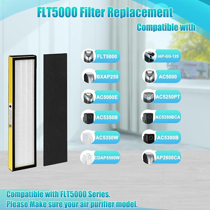 3Pack FLT5000 replacment Filter C- flt5000 Filter is Combined by HEPA Activated - Image 3