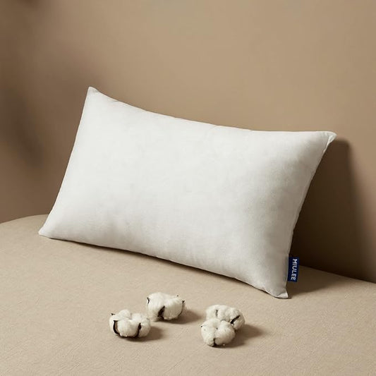 MIULEE Pillow Insert 14x20 Inch, Decorative Rectangle Throw Pillow Inserts, Premium Fluffy Pillow Forms Sham Stuffer for Sofa Couch Living Room