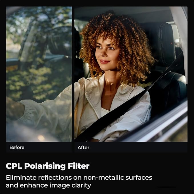 K&F CONCEPT 82mm Circular Polarizer Filter - Image 3