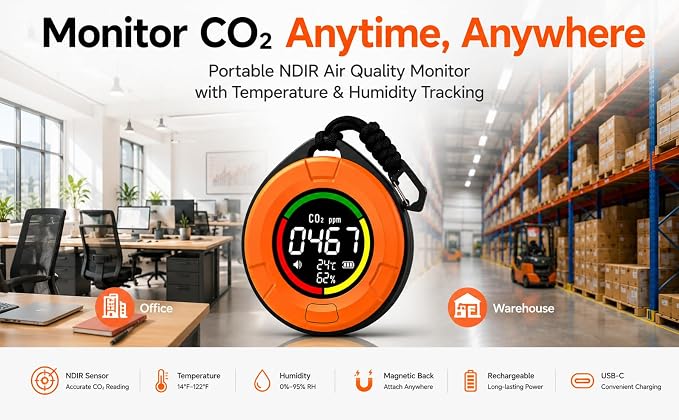 Portable CO2 Detector, Indoor Air Quality Monitor - Image 8
