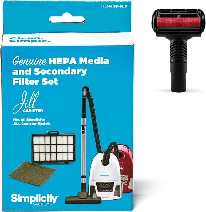 Simplicity Vacuums Bundle with Jill Vacuum Filter Set and Pet Hair Upholstery by SimplicityVacuums