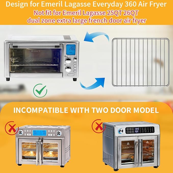 Air Fryer Wire Rack for Emeril Lagasse Everyday 360 Air Fryer, Stainless Steel - Image 3