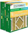 Filterbuy 21x24.5x5 Air Filter MERV 11 Superior Pet & Allergy Defense, by Filterbuy