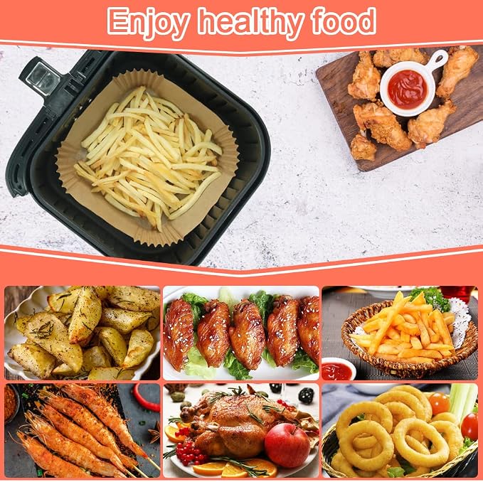 BYKITCHEN Square Air Fryer Liners - Image 8