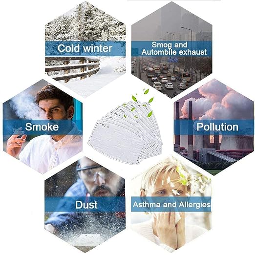 100Pcs PM2.5 Mask Filters 5 Layers Activated Carbon Non-Woven Mask Filters - Image 7