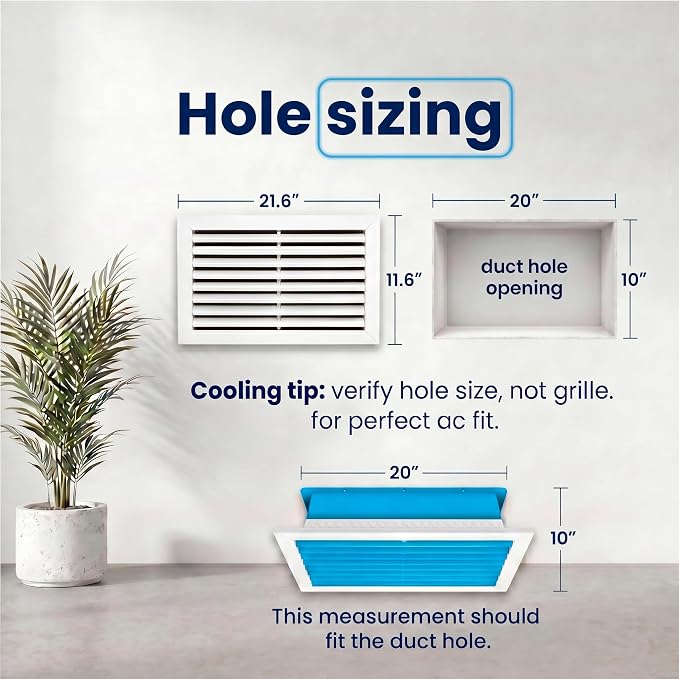 20x10 Aluminum 1-Way Air Vent Cover Wall or Ceiling HVAC Register Multi-Shutter - Image 3