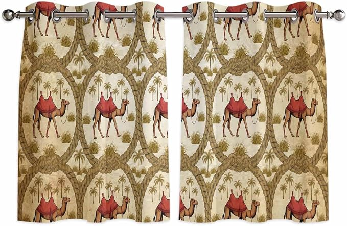 2 Panel Kitchen Cafe Curtains, Home Decor Window Covering Tier Curtains by Hokiten