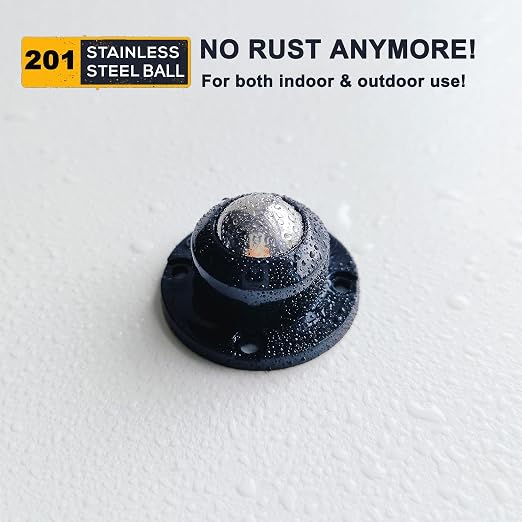 PlusRoc 8 Pack Anti-Rust Wheels Stainless Steel Self Adhesive Caster Wheels - Image 3