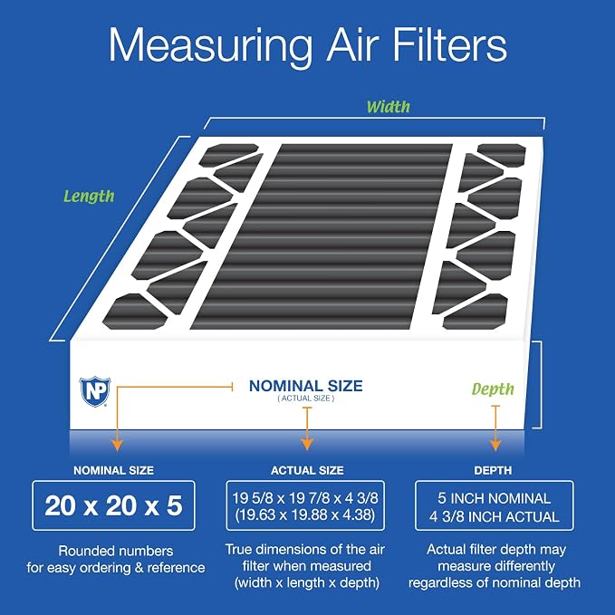 Nordic Pure 20x20x5 Honeywell/Lennox Replacement MERV 8 Air Filter 2 Pack | - Image 2