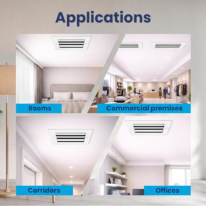4x8 Inch Aluminum 1-Way Air Flow Vent – Vent Cover - Image 5