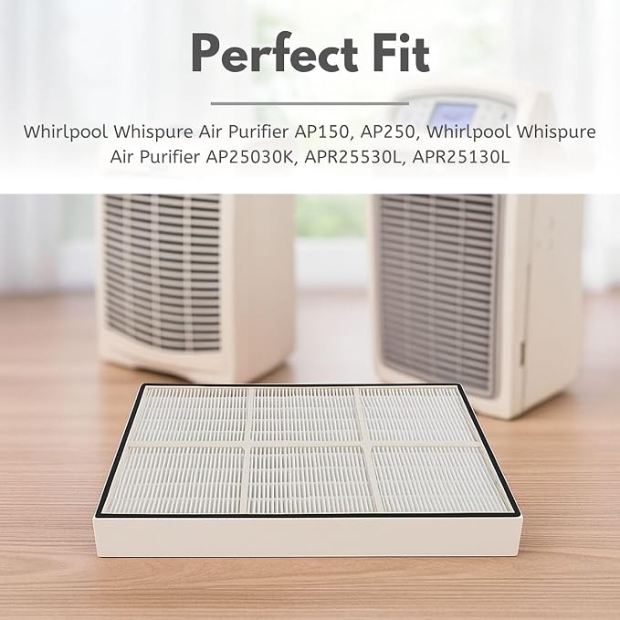 Nispira True HEPA Filter with 4 Pre-Carbon Filters Compatible with Whirlpool - Image 3