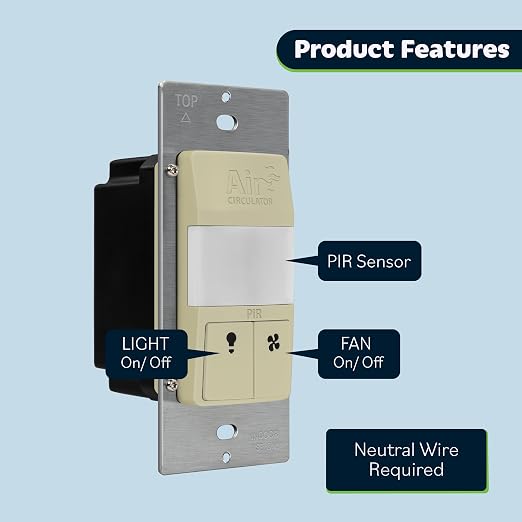 TOPGREENER Dual Load Air Circulator Switch, Auto Hourly Fresh Air Switch & - Image 2