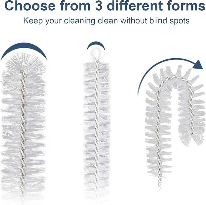 Ixiaoyoo Straw Cleaner Brush Set, 12-Piece 11.8 Inch Long Botthle Cleaning Brush - Image 3