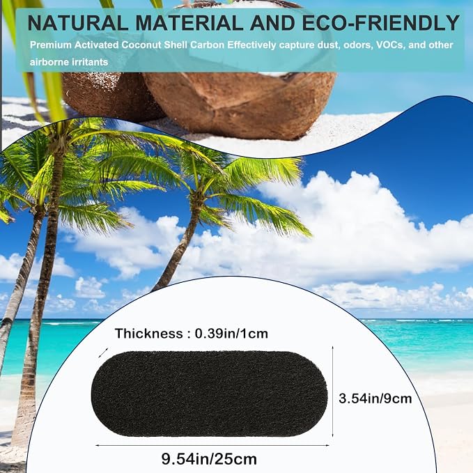 5 Pack Ceiling Fan Filter for Blades, Activated Carbon Ceiling Fan Air Purifier - Image 6