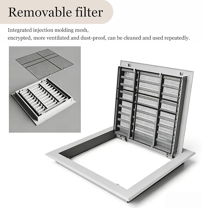 Black Modern Air Return Grille，Wxl_18 x 42 in Decorative Aluminum Air Vent Cover - Image 3
