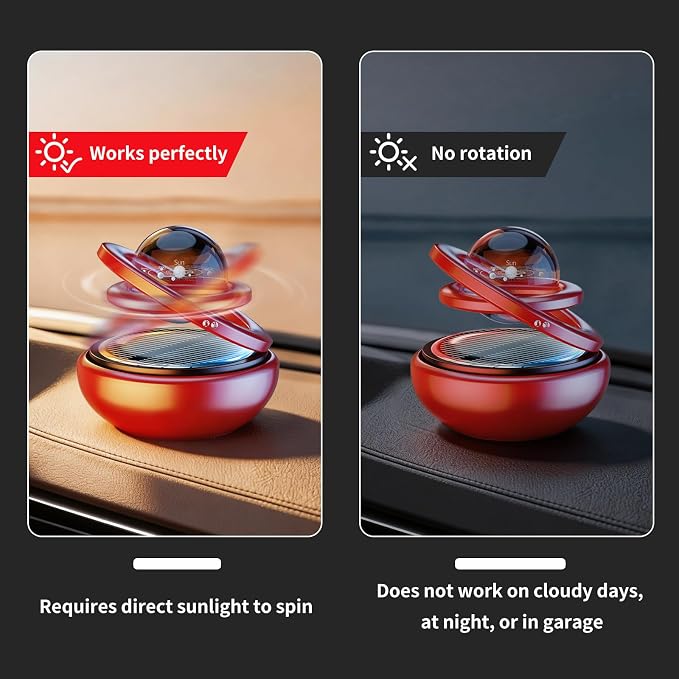 Kwak’s Solar-Powered Rotating Car Aromatherapy Auto-Spinning Ornament - Image 4