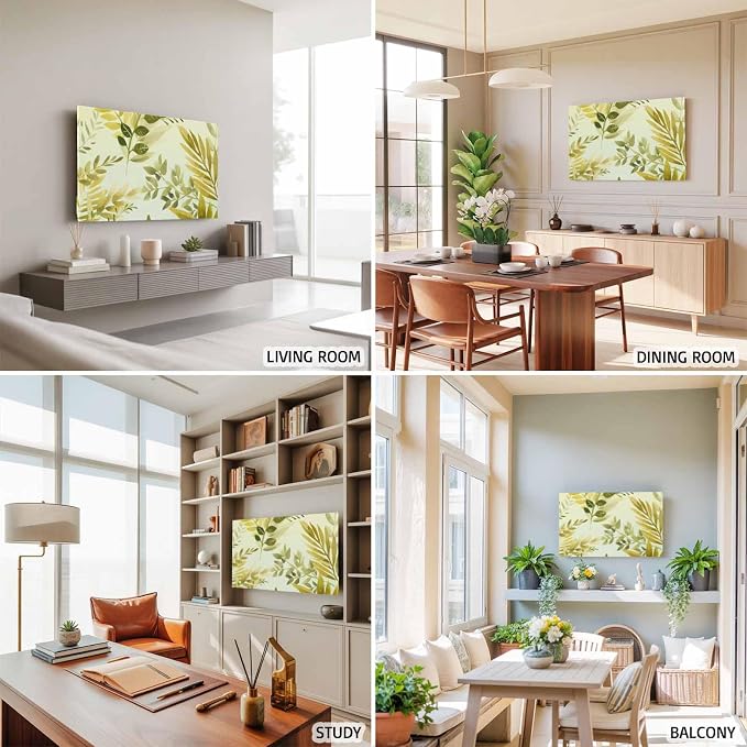 Watercolor Country Leaf Indoor TV Cover, Elastic TV Screen Protector Yellow - Image 5
