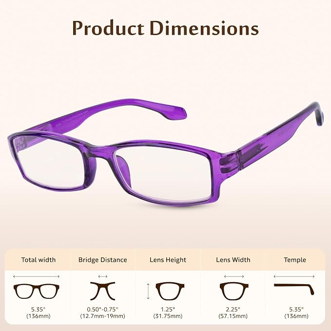 TruVision Readers Reading Glasses, Comfort Spring Hinges - Image 2