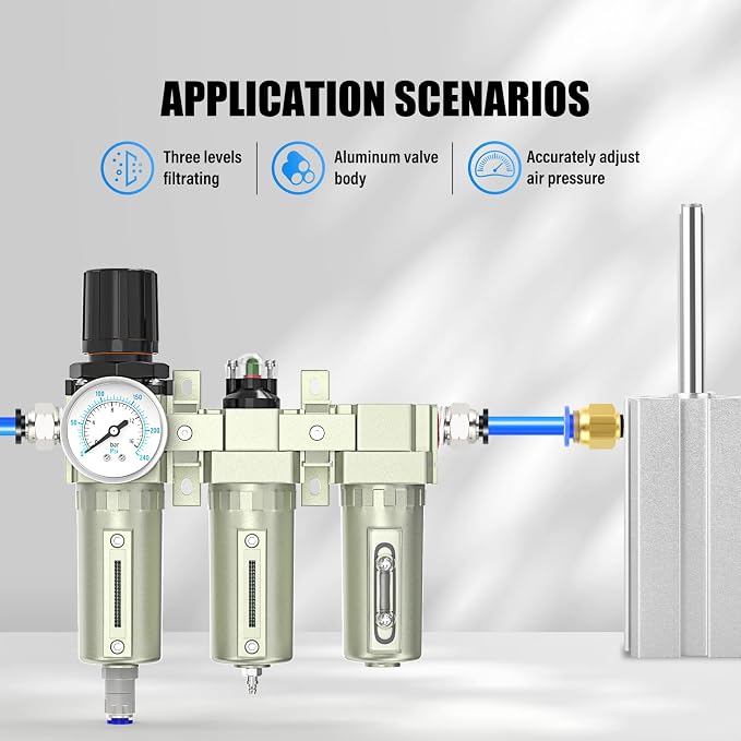 3/4" NPT Heavy Duty Industrial Grade 3 Stage Air Drying System, Auto Drain - Image 7