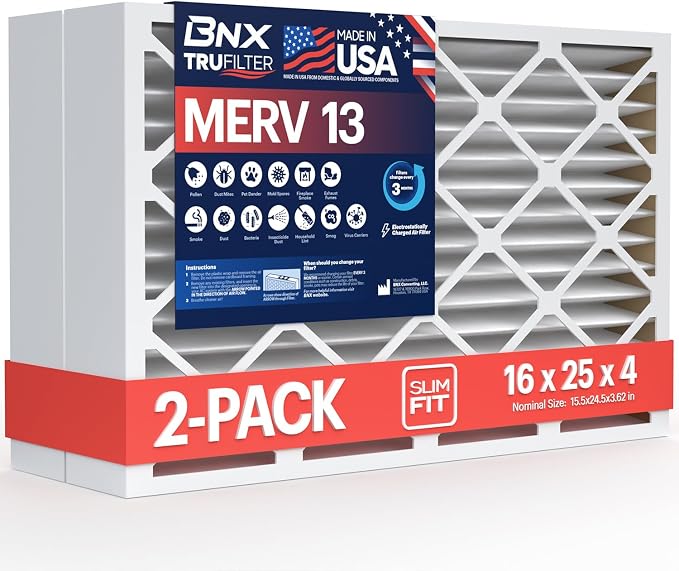 BNX TruFilter 16x25x4 MERV 13 Air Filter by BNX
