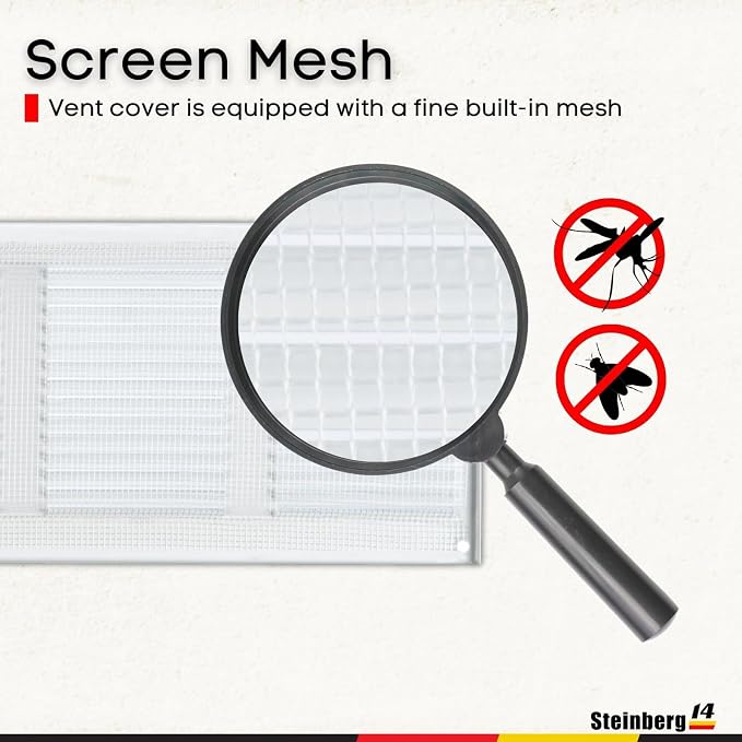 Steinberg14 White Vent Cover 14x4 - Image 3