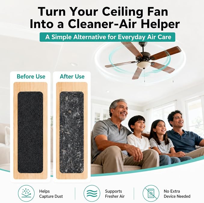 10 Pack Ceiling Fan Filters for Blades, Fan Air Purifier Pads - Image 6