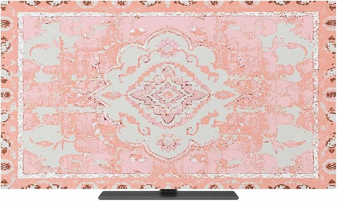 Gradient Pink Tribe Geometric Indoor TV Cover, Elastic TV Screen Protector - Image 2