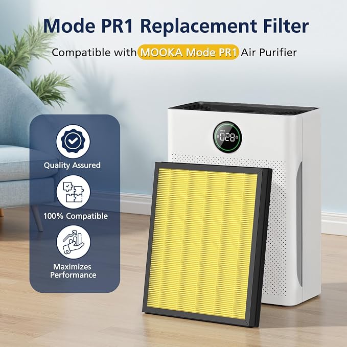 PR1 Replacement Filter for Mooka PR1 Air Purifier for Home Large Room up to - Image 3