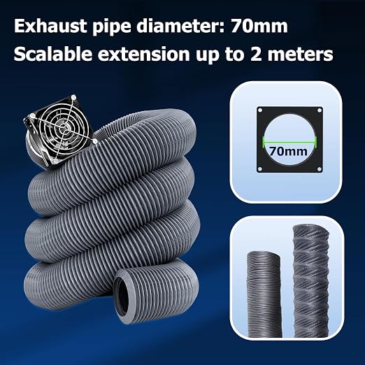 Powerful Exhaust Fan Kit, Efficient Adjustable Ventilation - Image 8