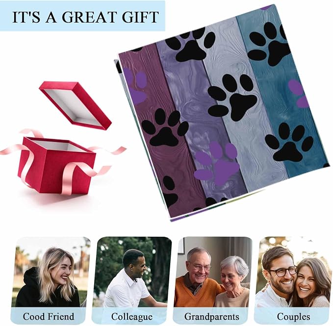 Yukro 1 Pack Fluorescent Light Covers Colorful Dog Paw Prints on The Board - Image 7