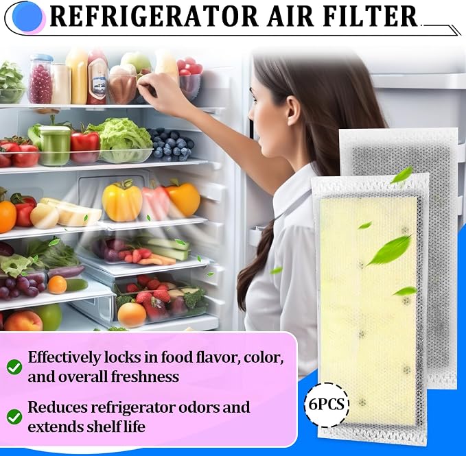 6 Pack Refrigerator Air Filter for Frigidaire PureAir PK-2 Produce Keeper Plus - Image 2