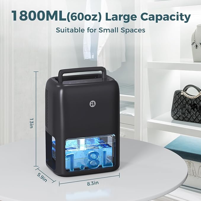 60 OZ Dehumidifiers for Home, Dual-Semiconductor Quiet Dehumidifier - Image 4