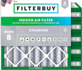 Filterbuy 25x25x4 Air Filter MERV 8 Essential Dust & Allergy Defense, by Filterbuy