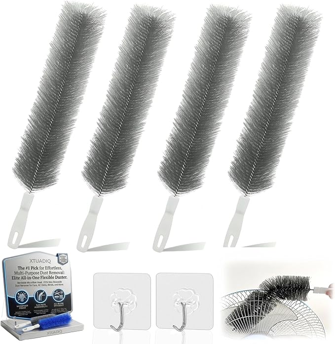 Bendable Microfiber Head, 2026 New Reusable Dust Remover, Fan Brush Cleaner by Unknown
