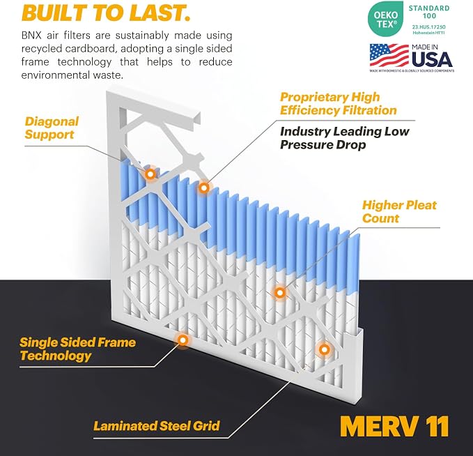 BNX TruFilter 14x14x1 Air Filter MERV 11 - Image 4