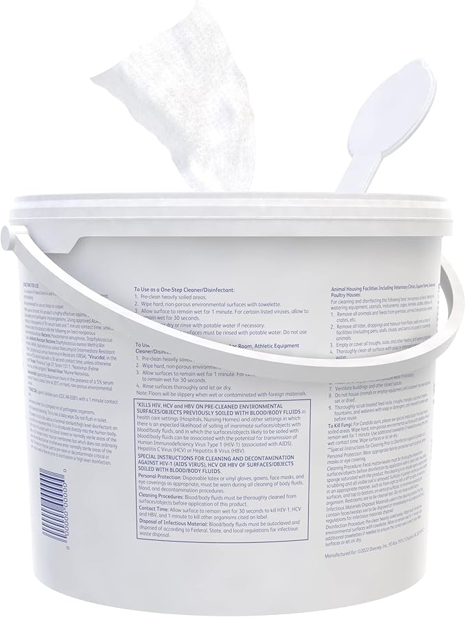 Oxivir Diversey 1 Disinfectant Wipes, AHP Hydrogen Peroxide Cleaner, XLarge - Image 4