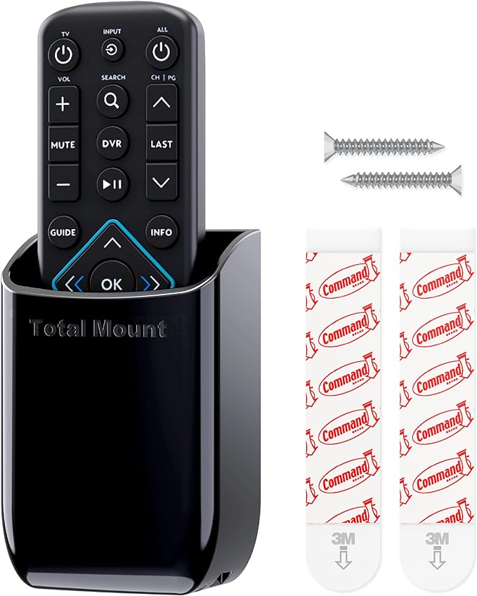 TotalMount Hole-Free Remote Control Holder – Eliminates Need to Drill Holes in by TotalMount