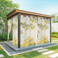 Summer Outdoor Curtains for Patio Lemon Gnome Leaf Linen Texture Waterproof by Unknown