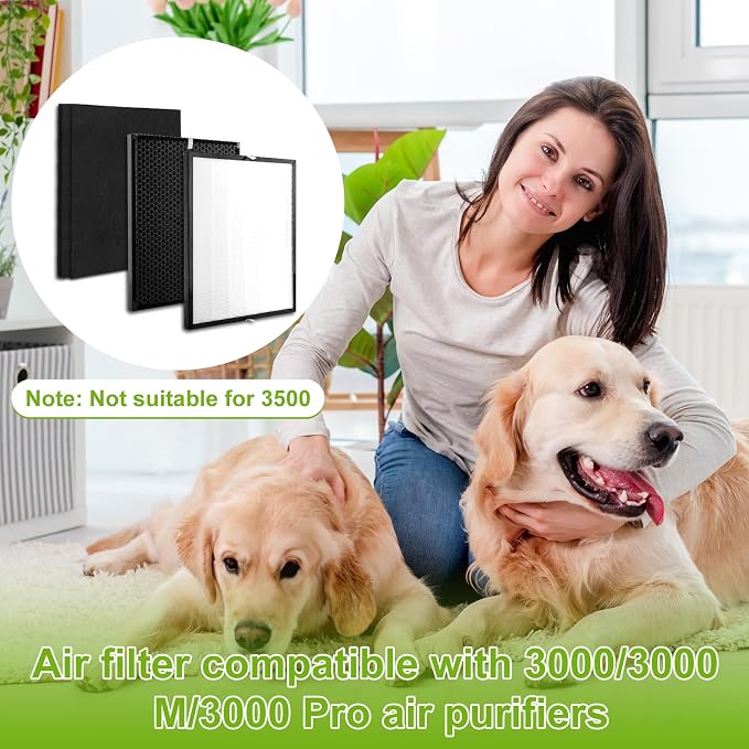 Air Replacement Filter Set for 3000 Air Purifier, - Image 3
