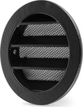 calimaero® WSGB 3" Inch Black Round Metal Air Vent Grill Cover Flat Louver by Calimaero