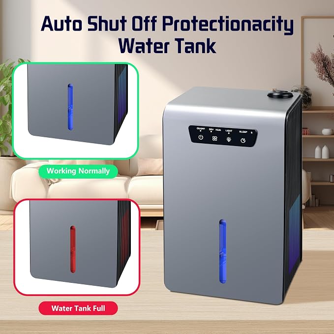 Dehumidifier, 2 in 1 Humidifier Dehumidifier Combo, 102 OZ Water Tank - Image 4
