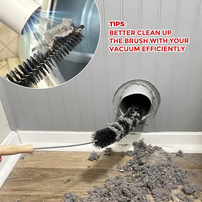 Holikme 3 Pcs Dryer Vent Cleaner Kit, 304 Stainless Steel Replacement Lint Brush - Image 3