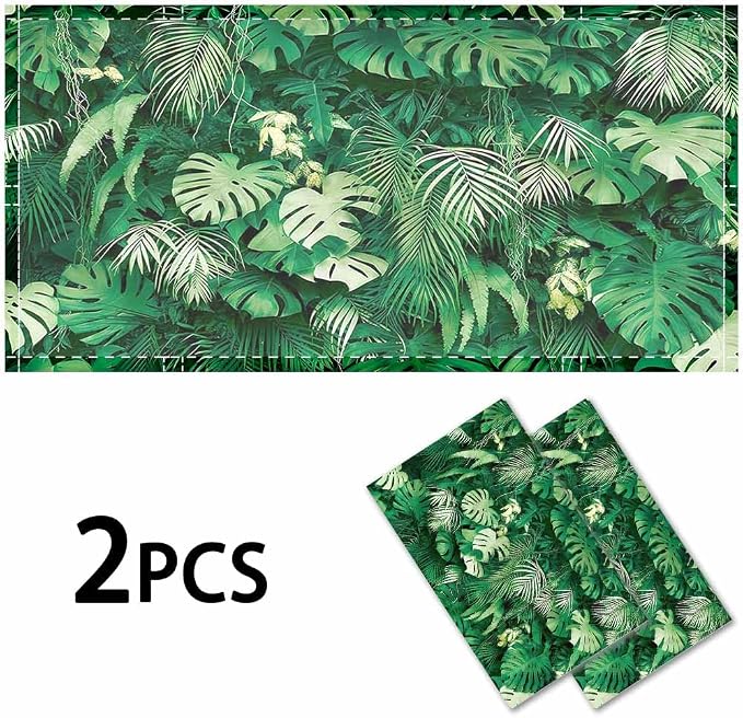 Green Palm Leaf Fluorescent Light Covers Ceiling Lights Filter - Image 2