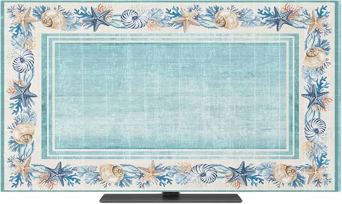 Summer Ocean Starfish Conch Coral Indoor TV Cover, Elastic TV Screen Protector - Image 2