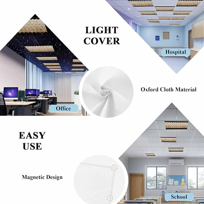 2x4 ft Fluorescent Light Cover for Ceiling Modern Brown Black Geometric Texture - Image 5